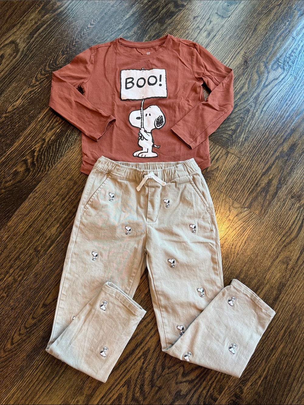 Snoopy pants and shirt